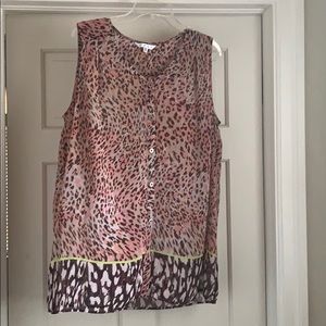 CAbi Beguile Animal Print Button Up Style 108